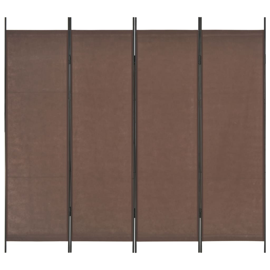 vidaXL Parawan 4-panelowy, brązowy, 200 x 180 cm