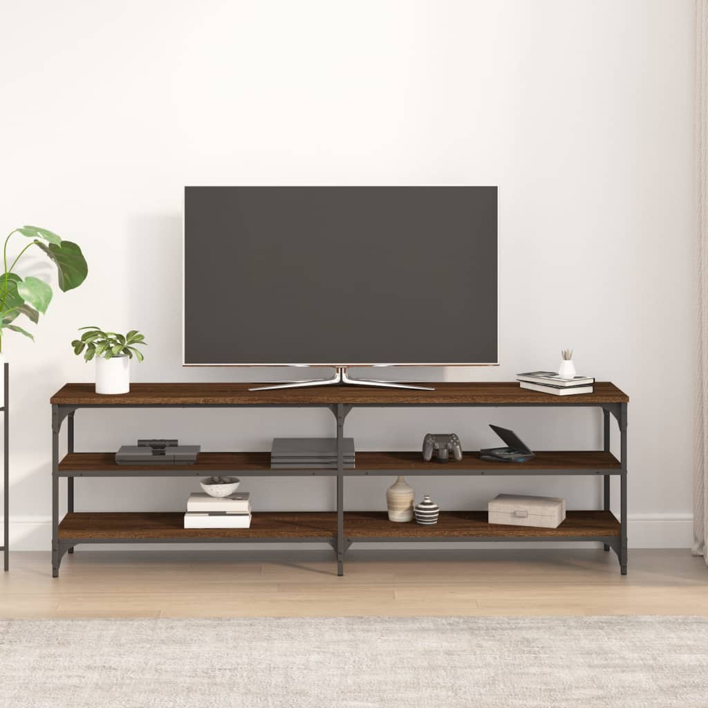 vidaXL Szafka pod telewizor, brązowy dąb, 160x30x50 cm