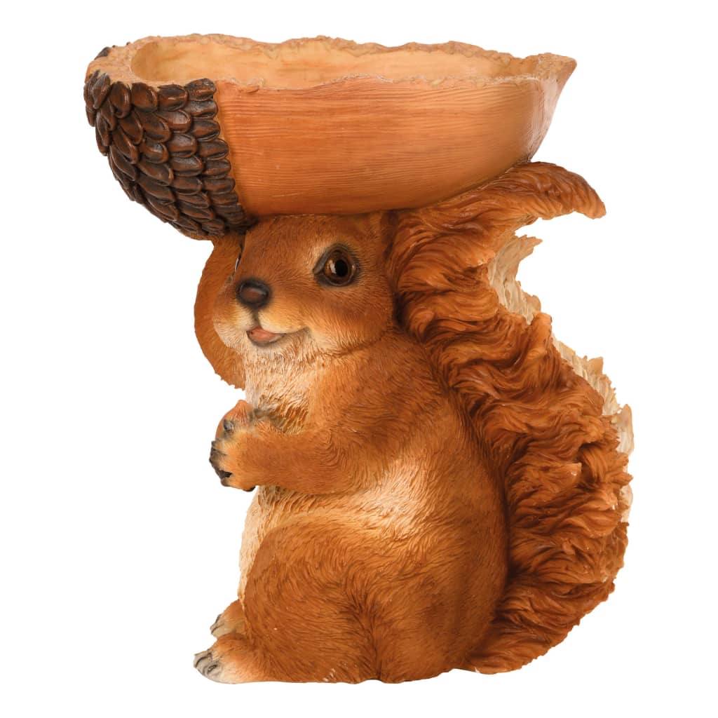 Esschert Design Karmnik, wiewiórka trzymająca żołądź, 18,5x10x20,5 cm