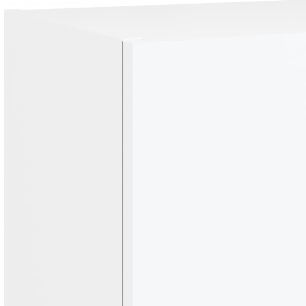 vidaXL 4-cz. zestaw mebli TV z LED, biały, materiał drewnopochodny
