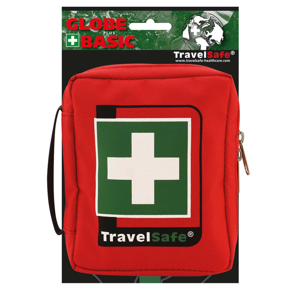 Travelsafe 23-częściowy zestaw pierwszej pomocy Globe Basic, czerwony