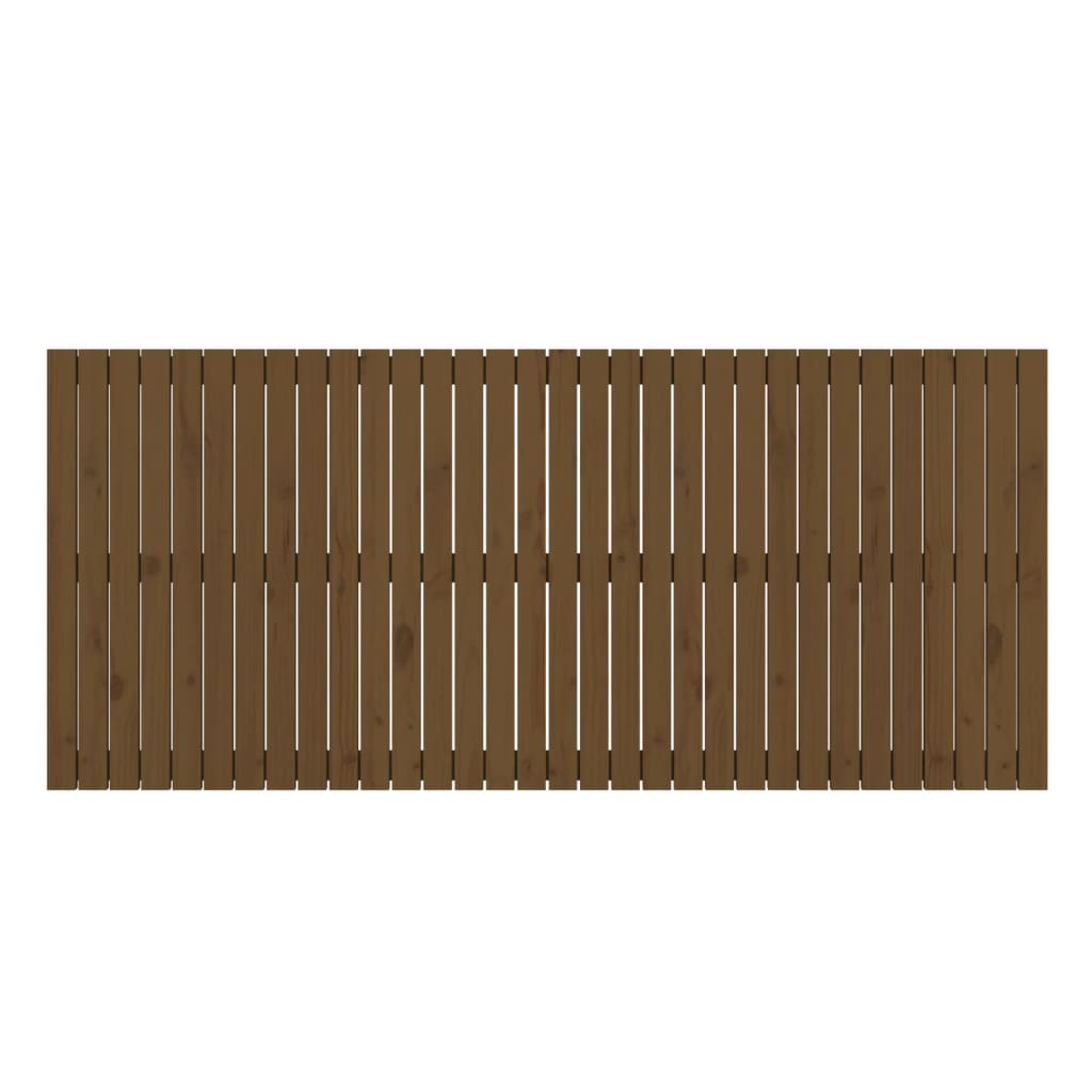 vidaXL Wezgłowie łóżka, miodowy brąz, 204x3x90 cm, lite drewno sosnowe