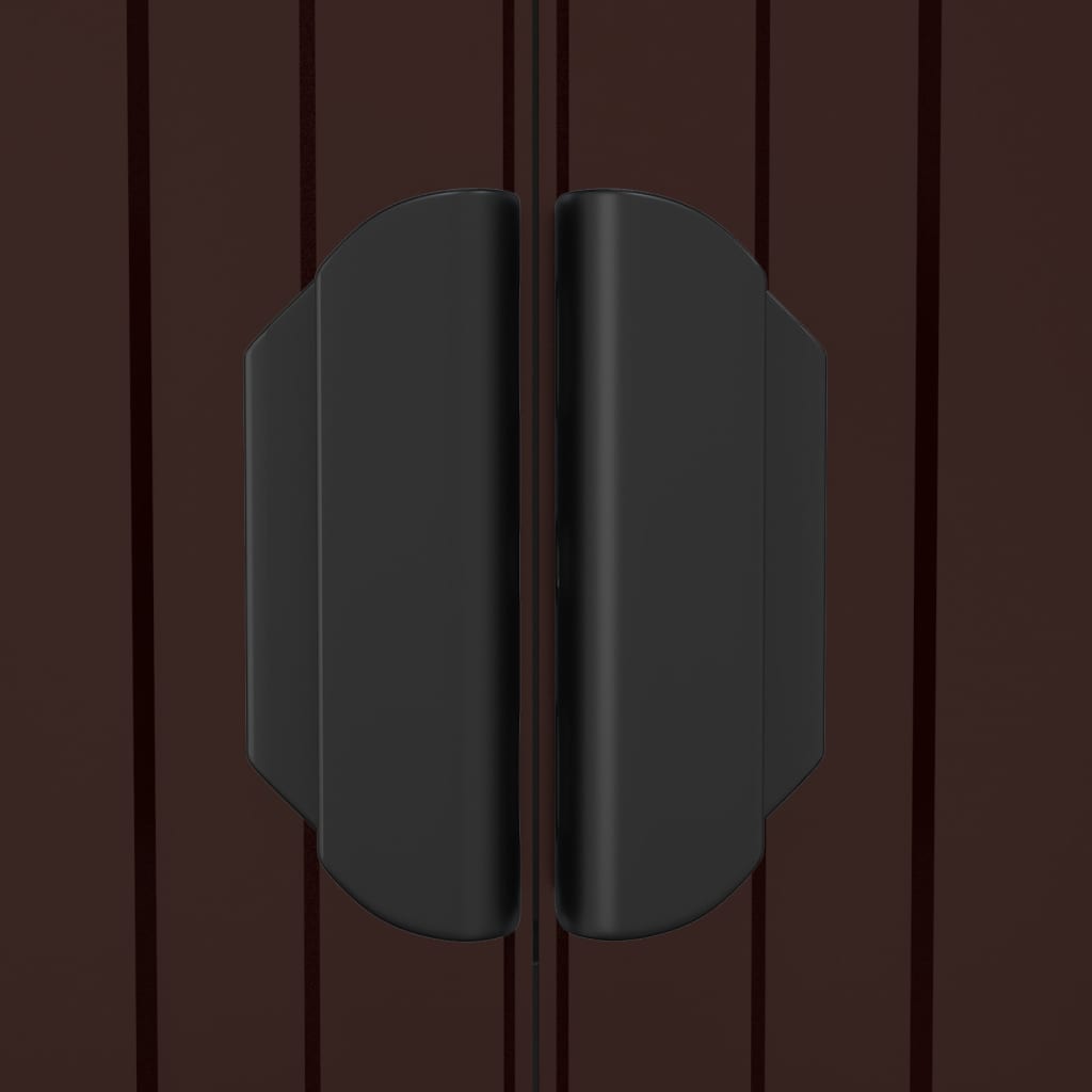 vidaXL Szopa ogrodowa, ciemny brąz, 192x108x223 cm, stal galwanizowana
