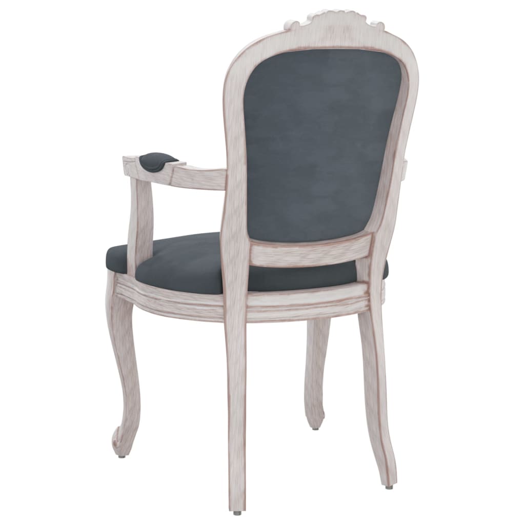 vidaXL Krzesła stołowe, 2 szt., ciemnoszare, 62x59,5x100,5 cm, tkanina