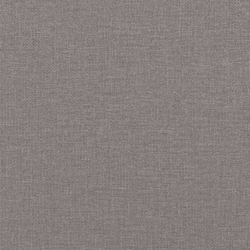 vidaXL Rama łóżka z zagłówkiem, kolor taupe, 200x200 cm, obita tkaniną