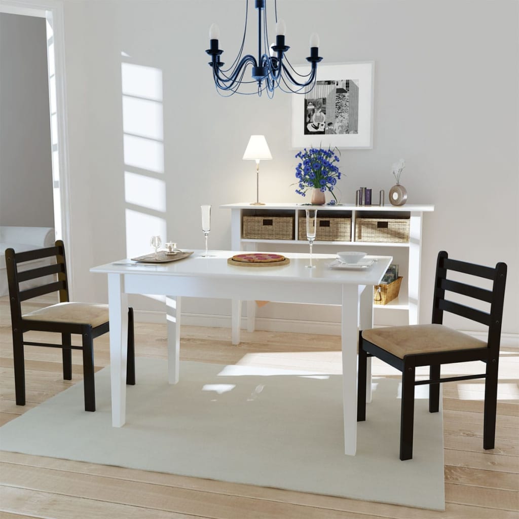 vidaXL Krzesła stołowe, 2 szt., brązowe, drewno kauczukowe i aksamit
