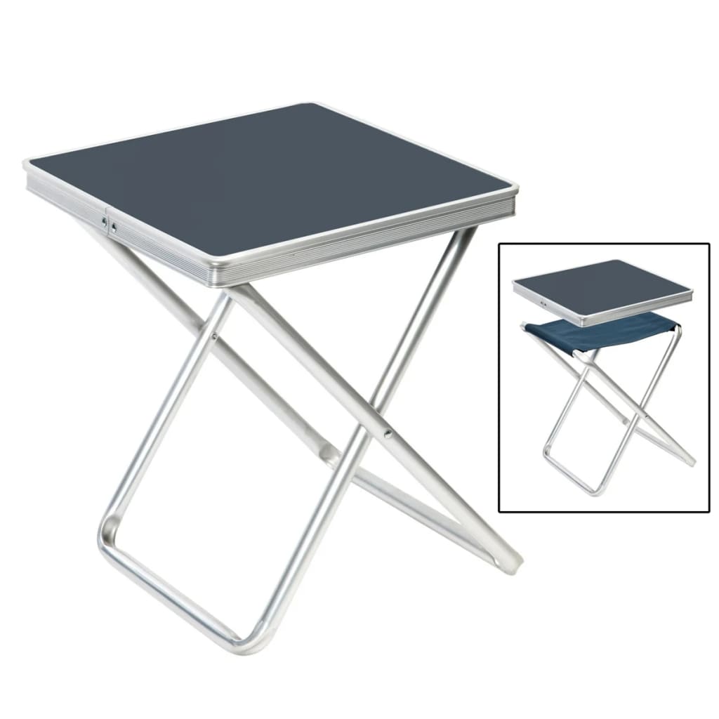 Camp Gear Składane krzesło kempingowe, aluminium, szare, 1404346