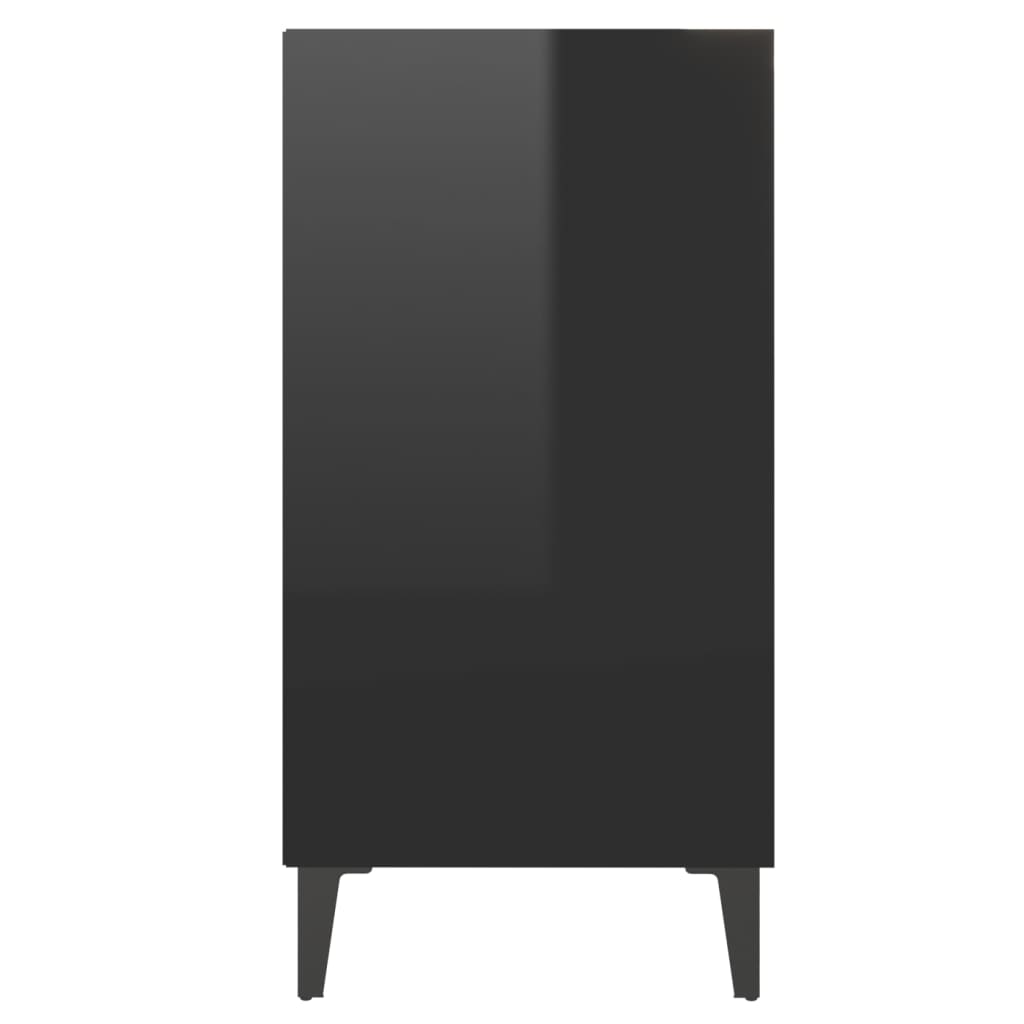 vidaXL Szafka na wysoki połysk, czarna, 57x35x70 cm, płyta wiórowa