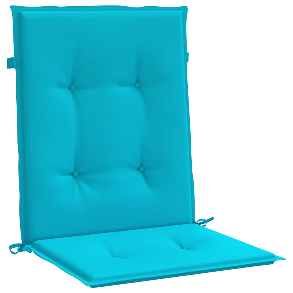vidaXL Poduszki na krzesła z niskim oparciem, 4 szt., turkusowe