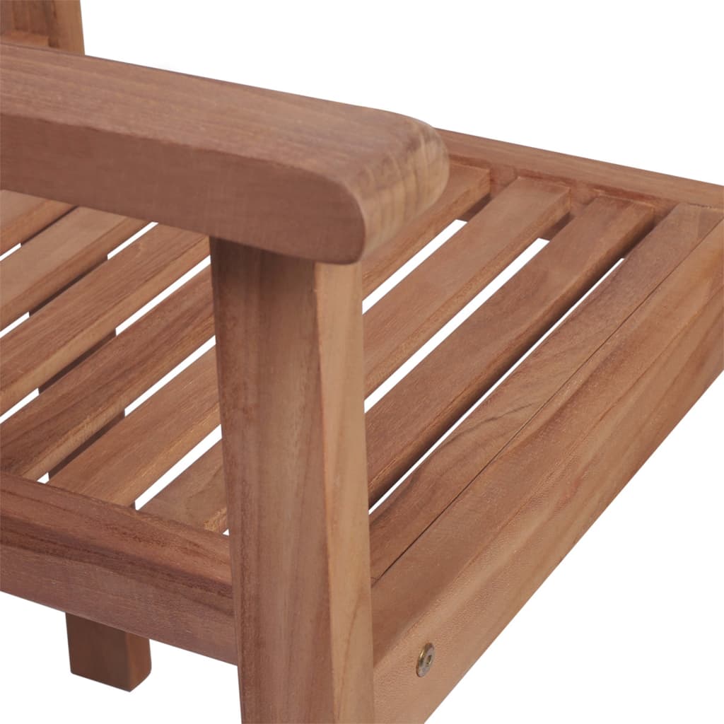 vidaXL Krzesła ogrodowe, 4 szt., kremowe poduszki, drewno tekowe