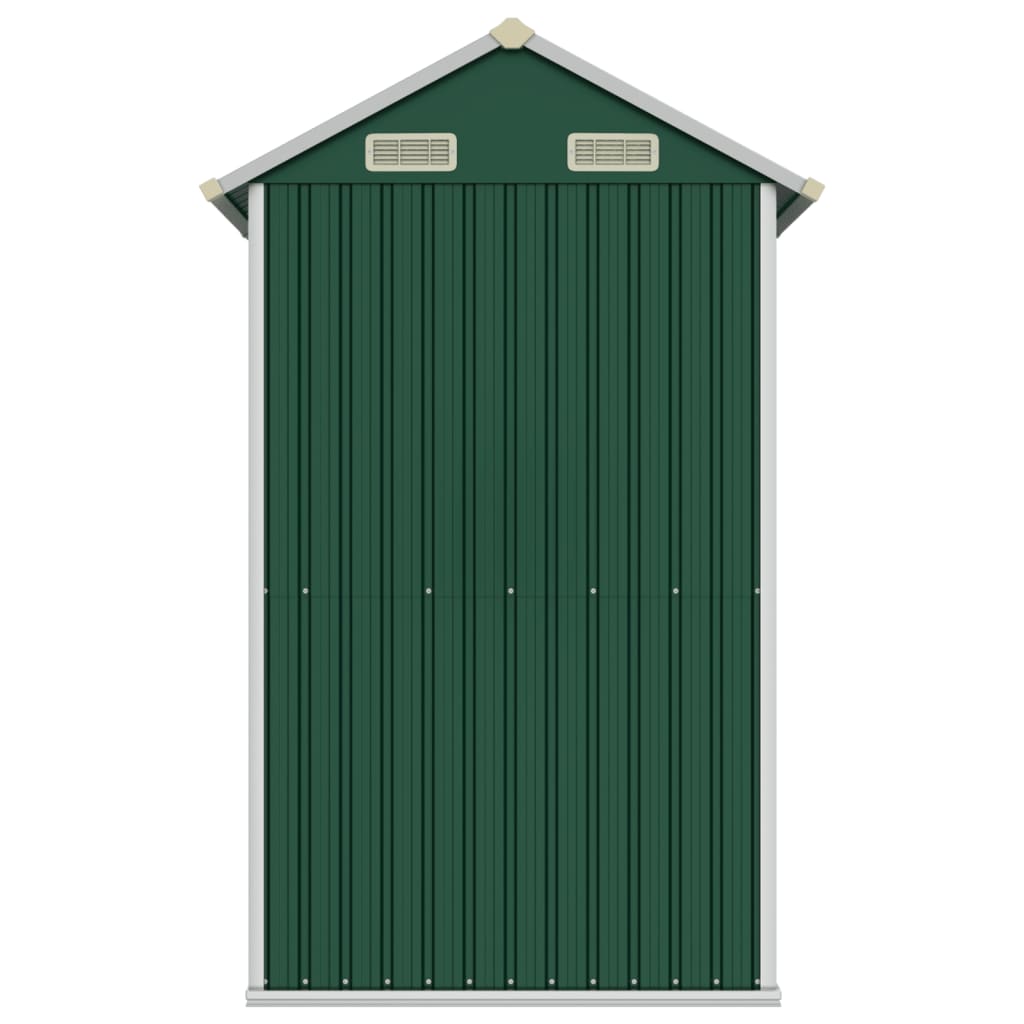 vidaXL Szopa ogrodowa, zielona, 192x152,5x237 cm, stal galwanizowana