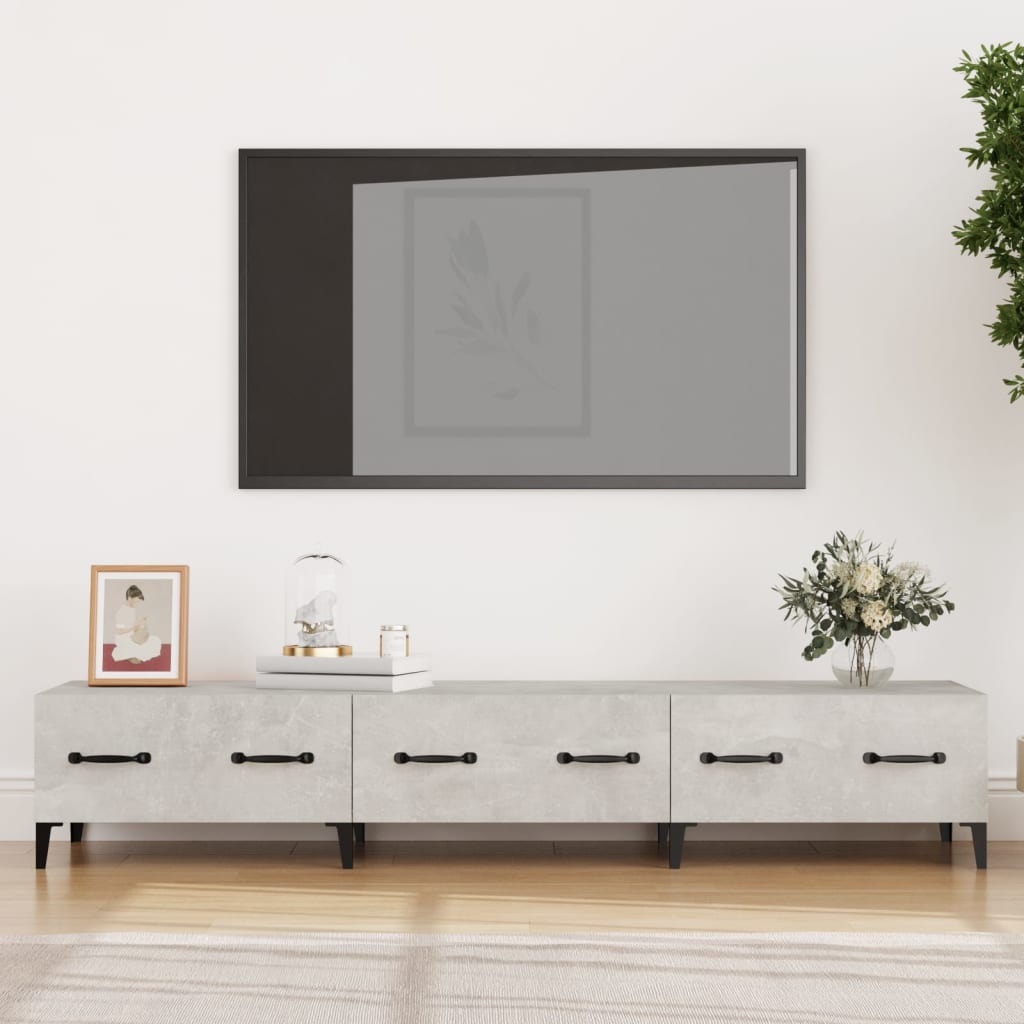 vidaXL Szafka pod TV, szarość betonu, 150x34,5x30 cm
