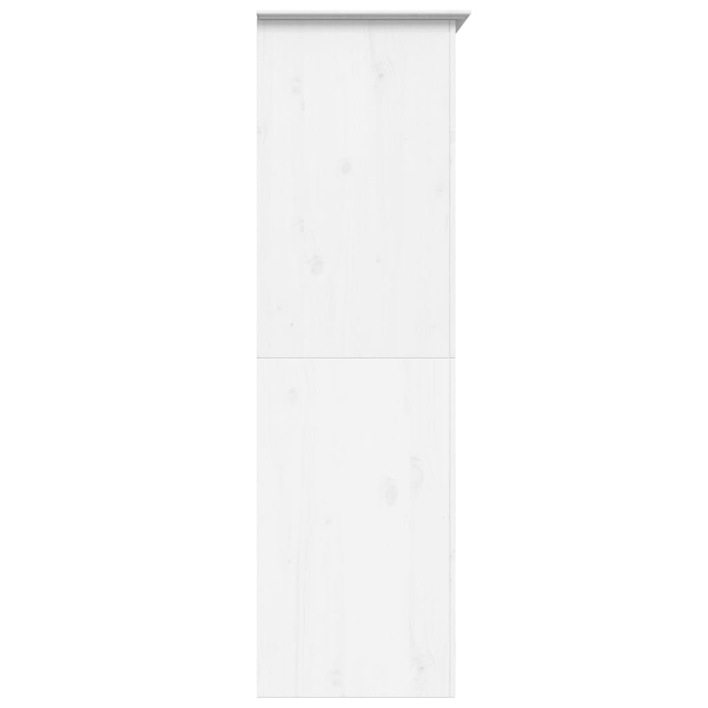 vidaXL Szafa BODO, biała, 101x52x176,5 cm, lite drewno sosnowe