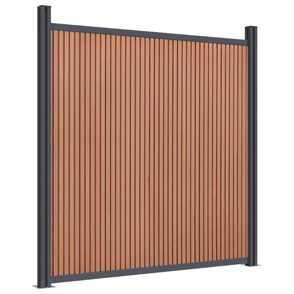 vidaXL Panel ogrodzeniowy, brązowy, 1218x186 cm, WPC