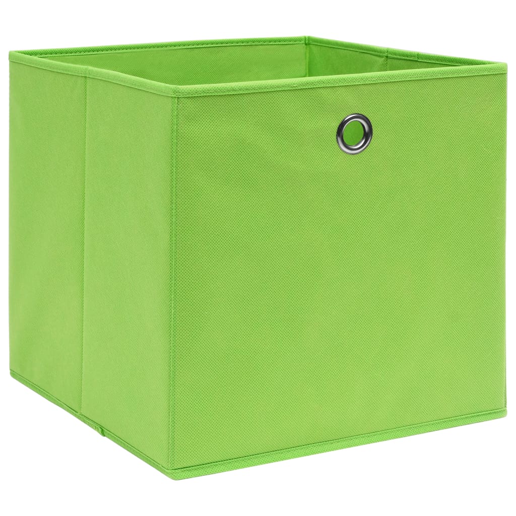 vidaXL Pudełka z włókniny, 10 szt., 28x28x28 cm, zielone