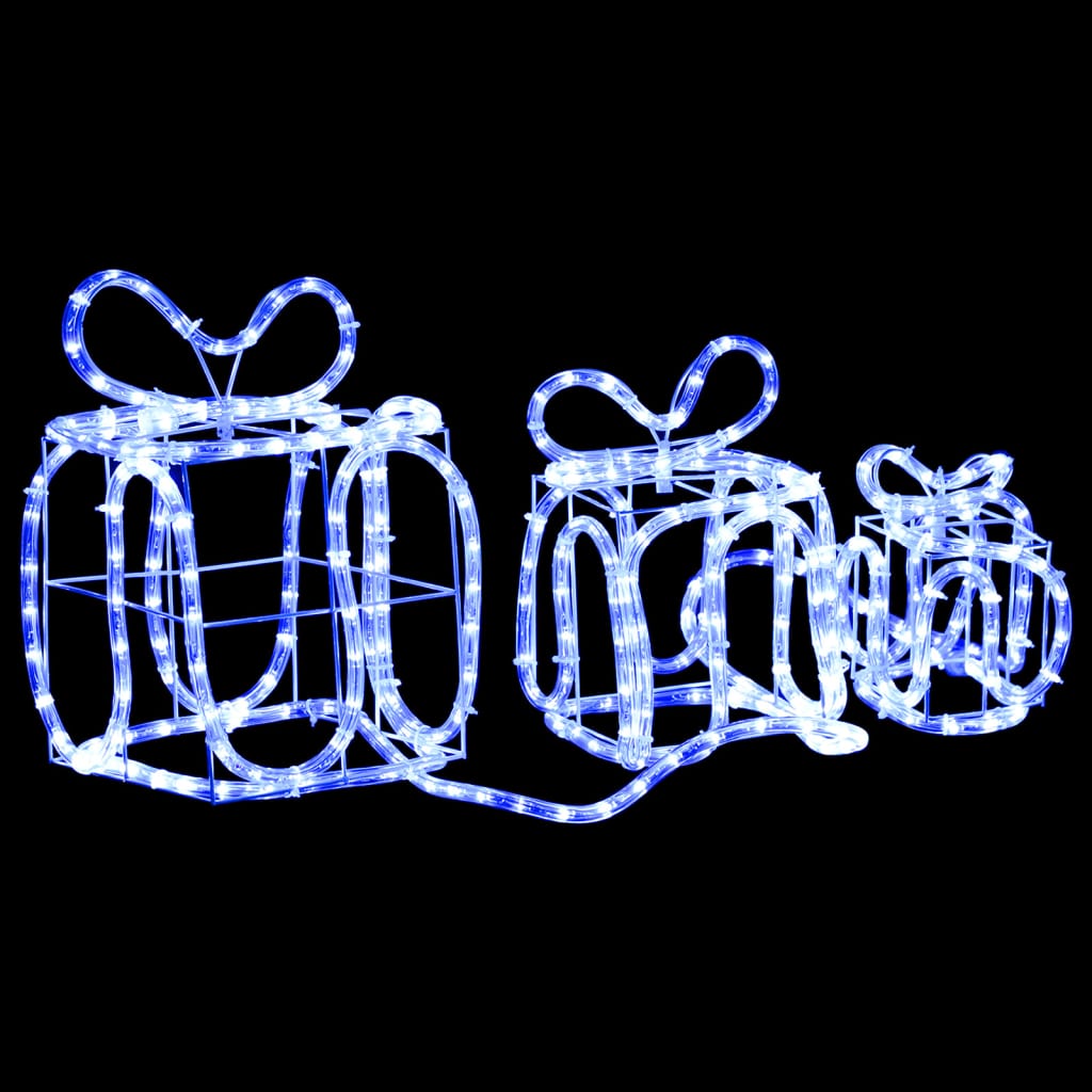 vidaXL Dekoracja świąteczna: prezenty ze 180 LED, do domu i ogrodu