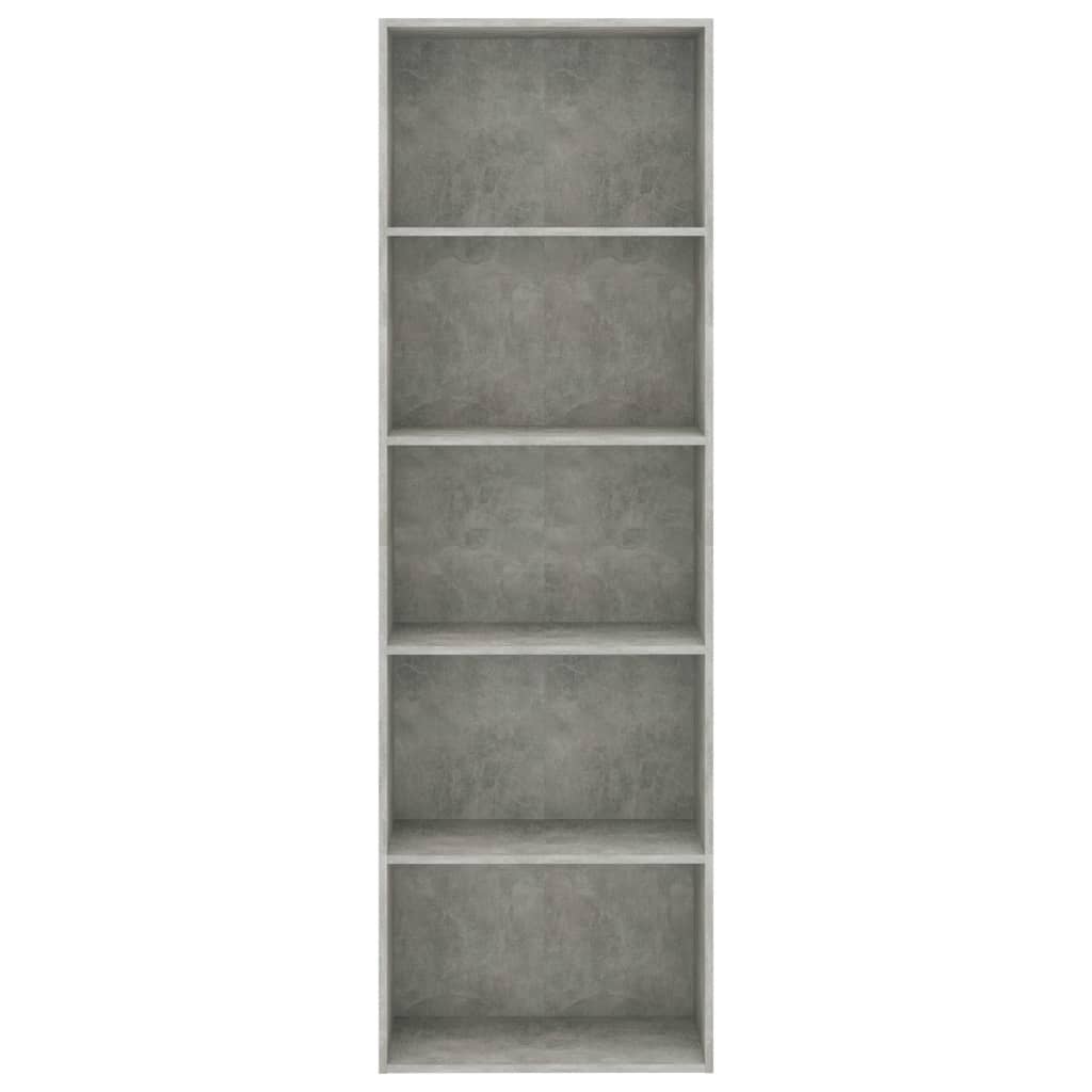 vidaXL 5-poziomowy regał na książki, betonowy szary, 60 x 30 x 189 cm