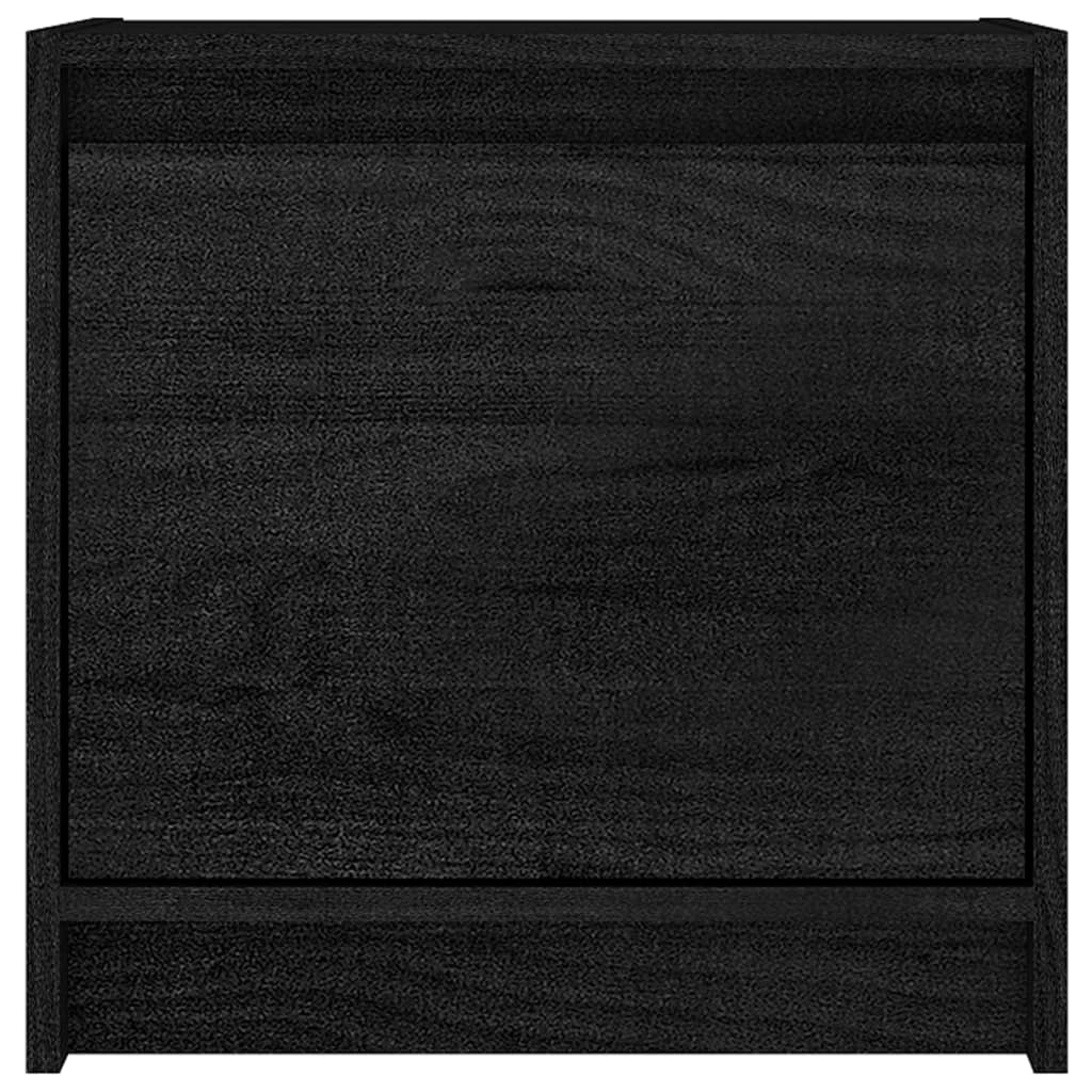 vidaXL Szafki nocne, 2 szt., czarne, 40x30,5x40 cm, drewno sosnowe