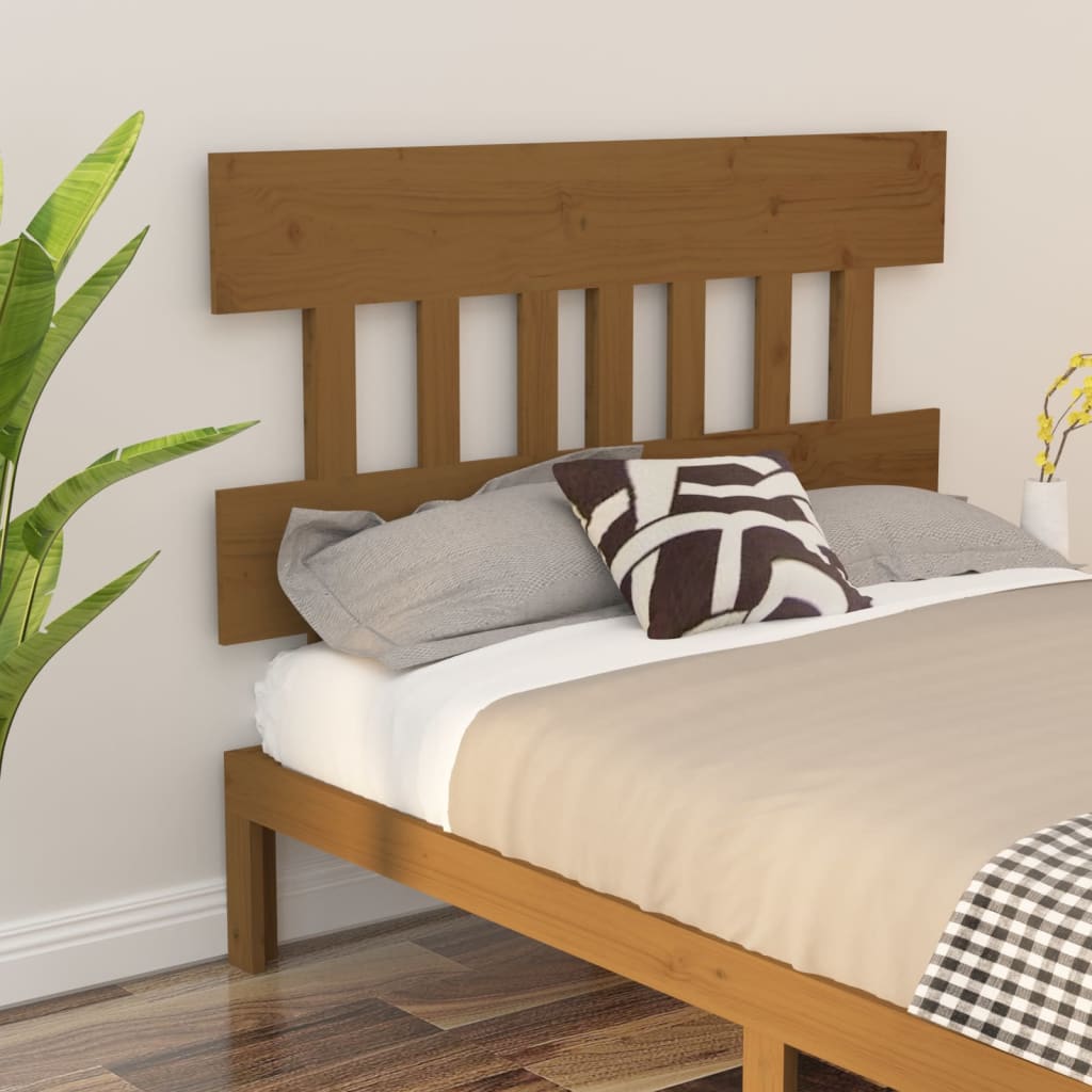 vidaXL Wezgłowie łóżka, miodowy brąz, 153,5x3x81 cm, drewno sosnowe