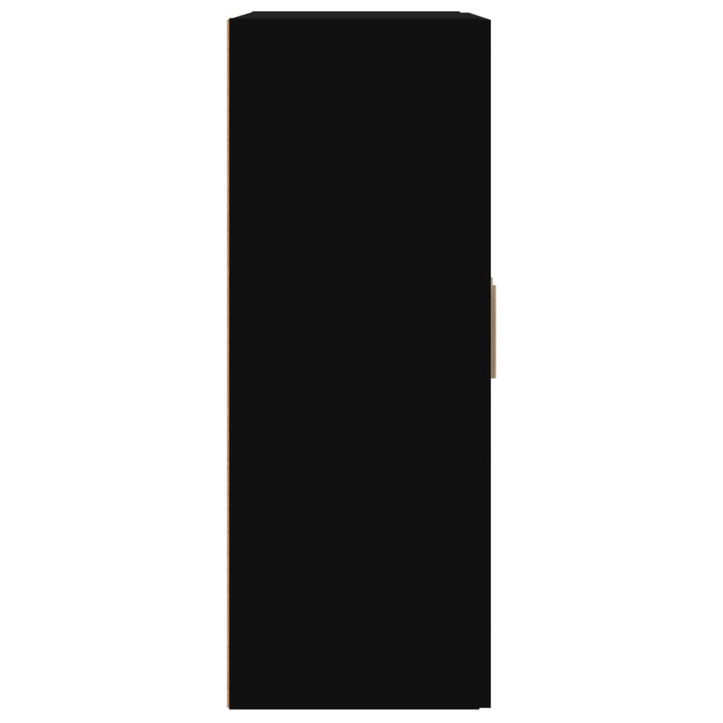 vidaXL Szafka wisząca, czarna, 69,5x32,5x90cm, materiał drewnopochodny