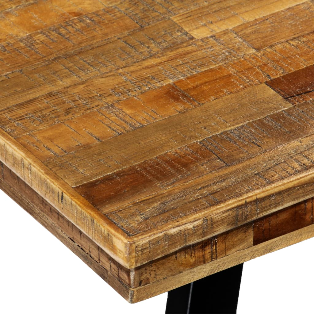 vidaXL Stół do jadalni, odzyskane drewno tekowe i stal, 180x90x76 cm