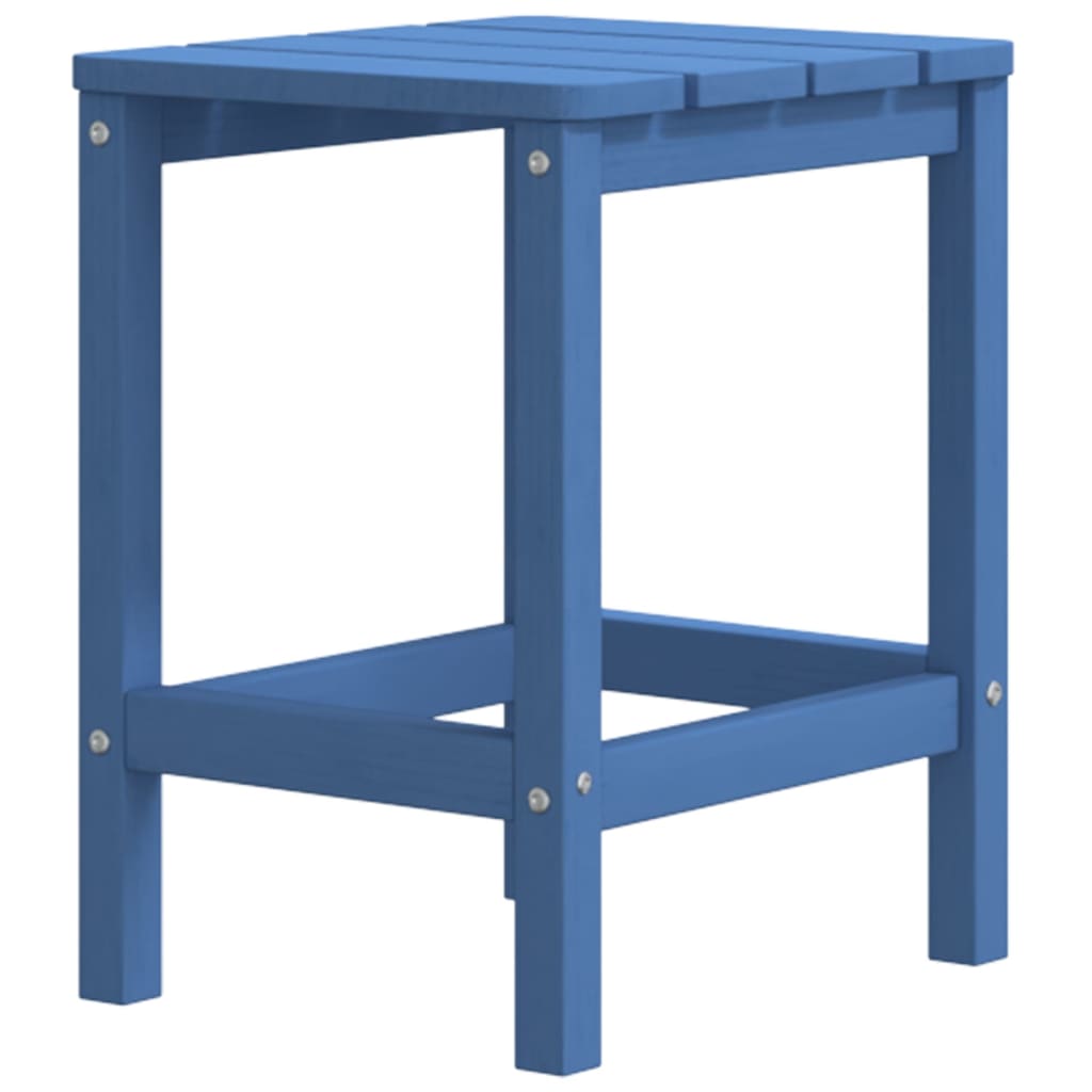 vidaXL Krzesło Adirondack z podnóżkiem i stolikiem, HDPE, niebieskie