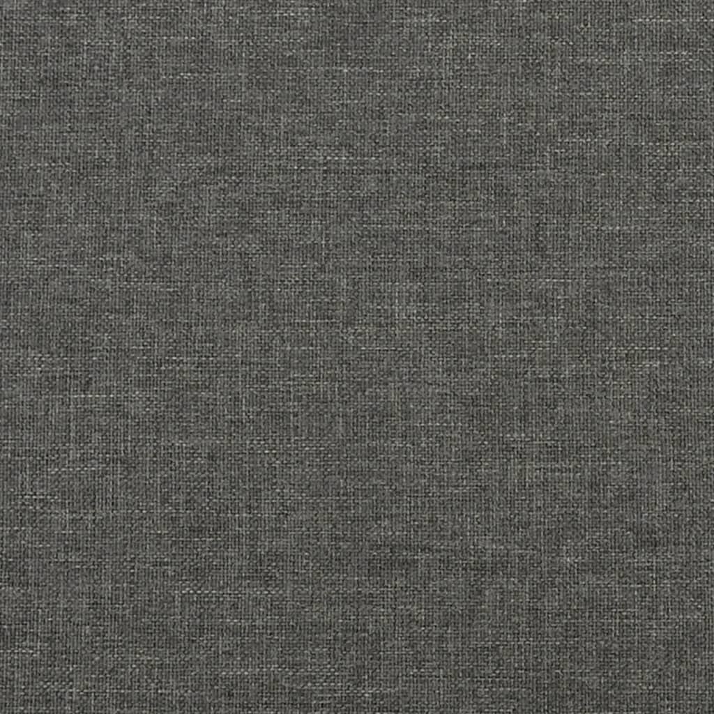 vidaXL Rama łóżka, ciemnoszara, 200x200 cm, obita tkaniną
