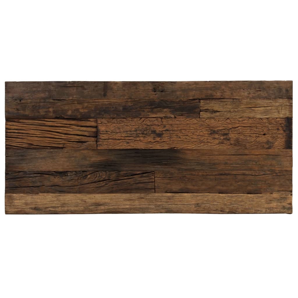 vidaXL Stół jadalniany, lite drewno z odzysku i stal, 118x55x76 cm