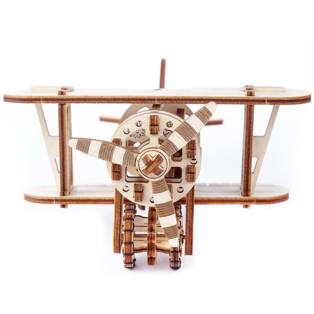 WOODEN CITY Drewniany model dwupłatowego samolotu, zestaw modelarski