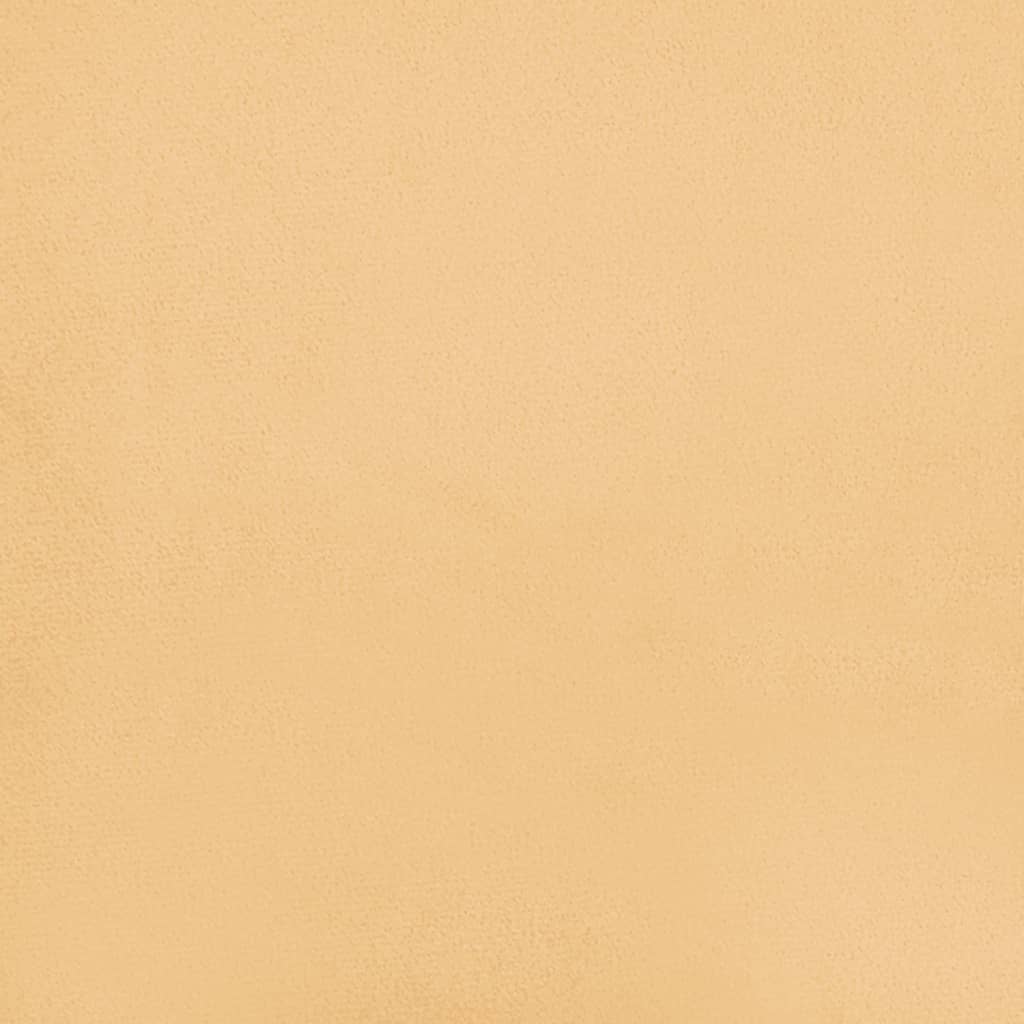 vidaXL Podnóżek, kremowy, 60x60x35 cm, tapicerowany mikrofibrą