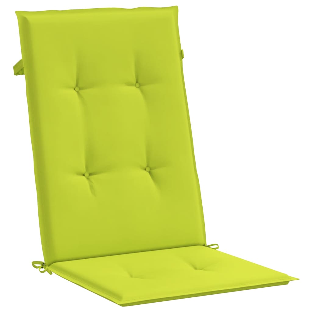 vidaXL Poduszki na krzesła ogrodowe, 2 szt., jasnozielone, 120x50x3 cm