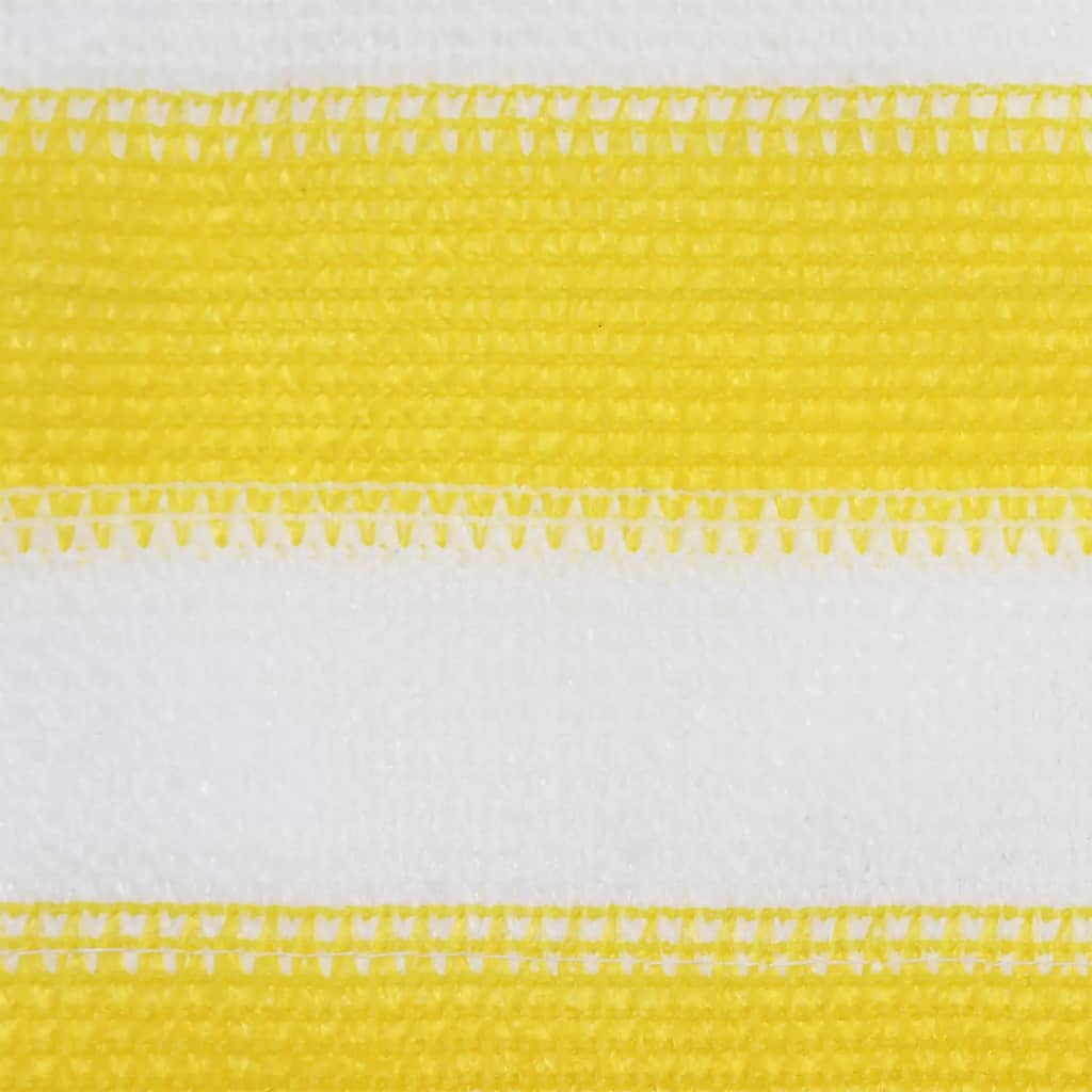 vidaXL Parawan balkonowy, żółto-biały, 75x300 cm, HDPE