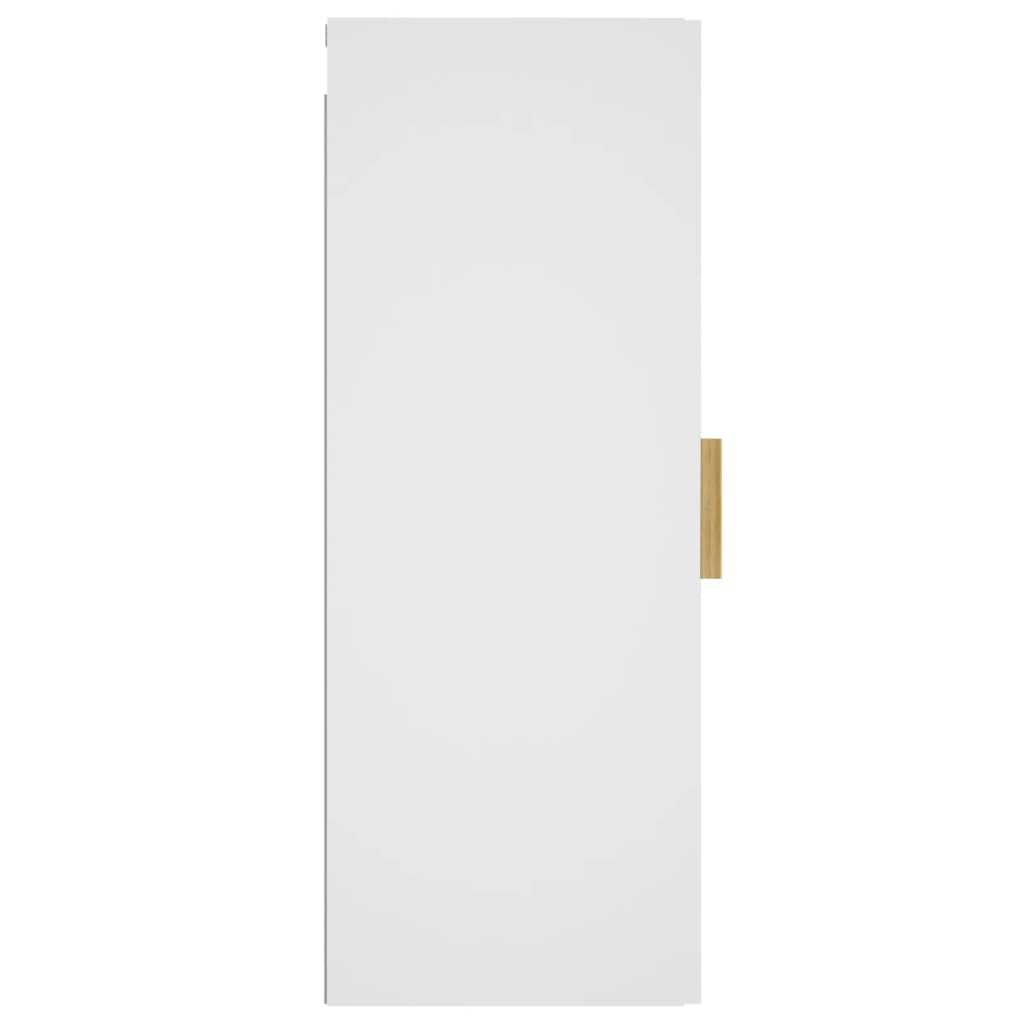 vidaXL Szafka wisząca, biała, 34,5x34x90 cm, materiał drewnopochodny