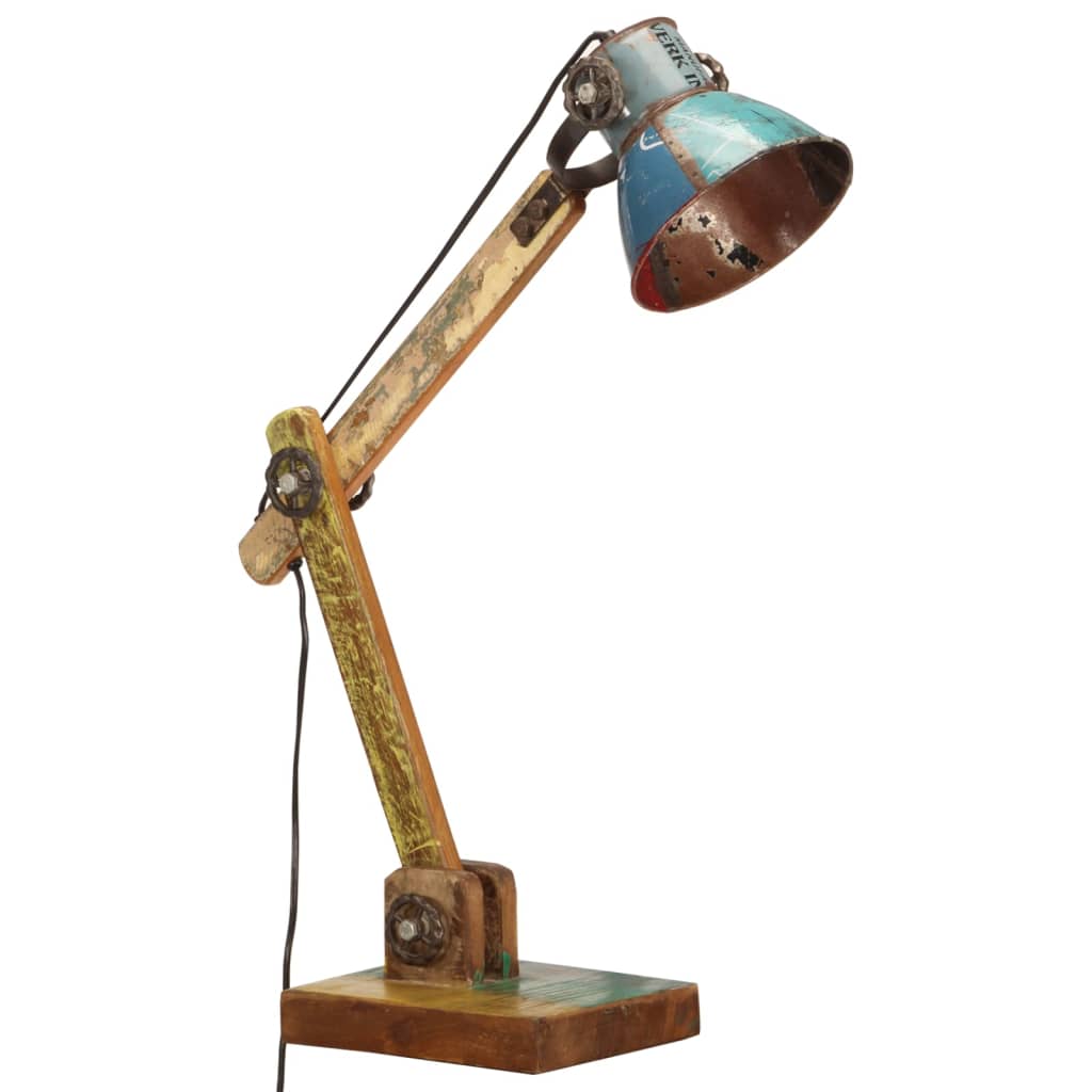 vidaXL Industrialna lampka biurkowa, kolorowa, okrągła, 23x18x95 cm