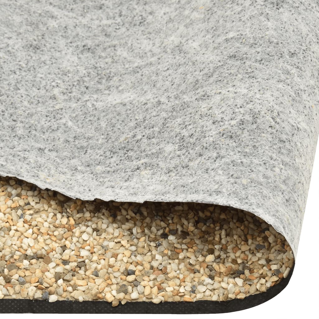 vidaXL Wykładzina do oczka wodnego, z kamyczkami, piaskowa, 100x100 cm