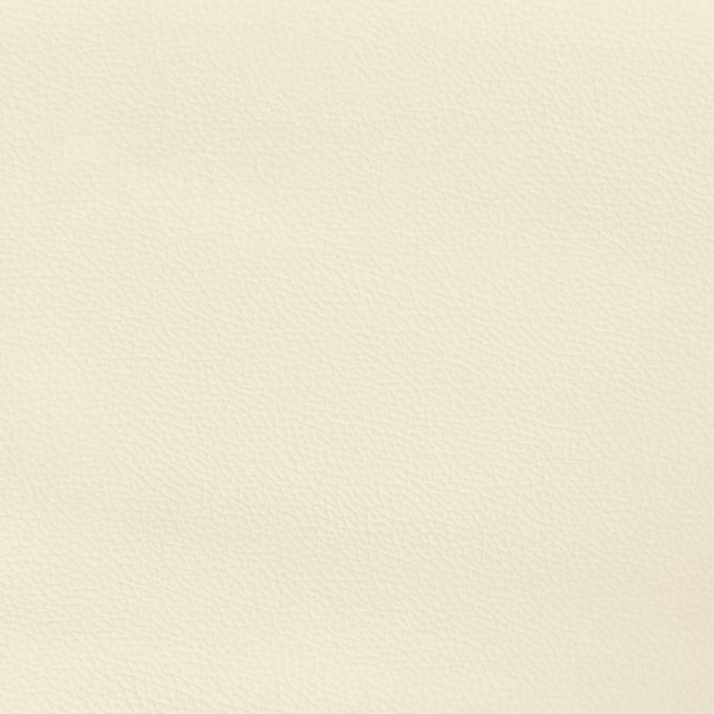 vidaXL Zagłówek uszak, kremowy, 93x16x118/128 cm, sztuczna skóra