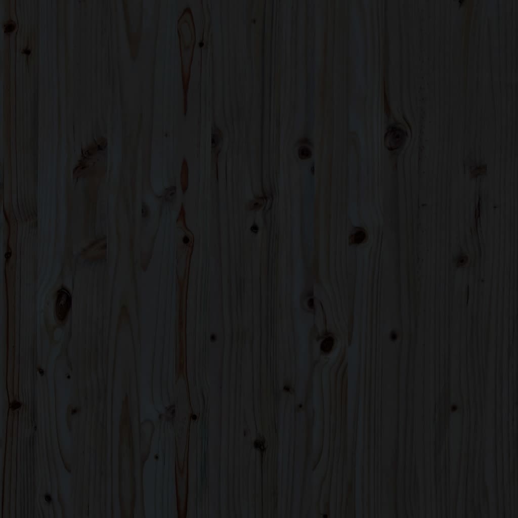 vidaXL Wezgłowie łóżka, czarne, 106x3x91,5 cm, lite drewno sosnowe