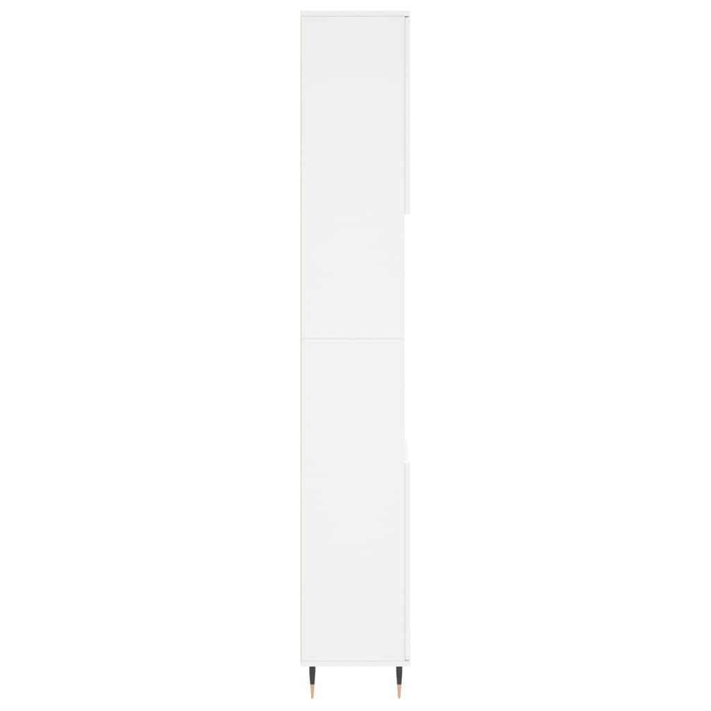 vidaXL Szafka łazienkowa, biała, 30x30x190 cm, materiał drewnopochodny
