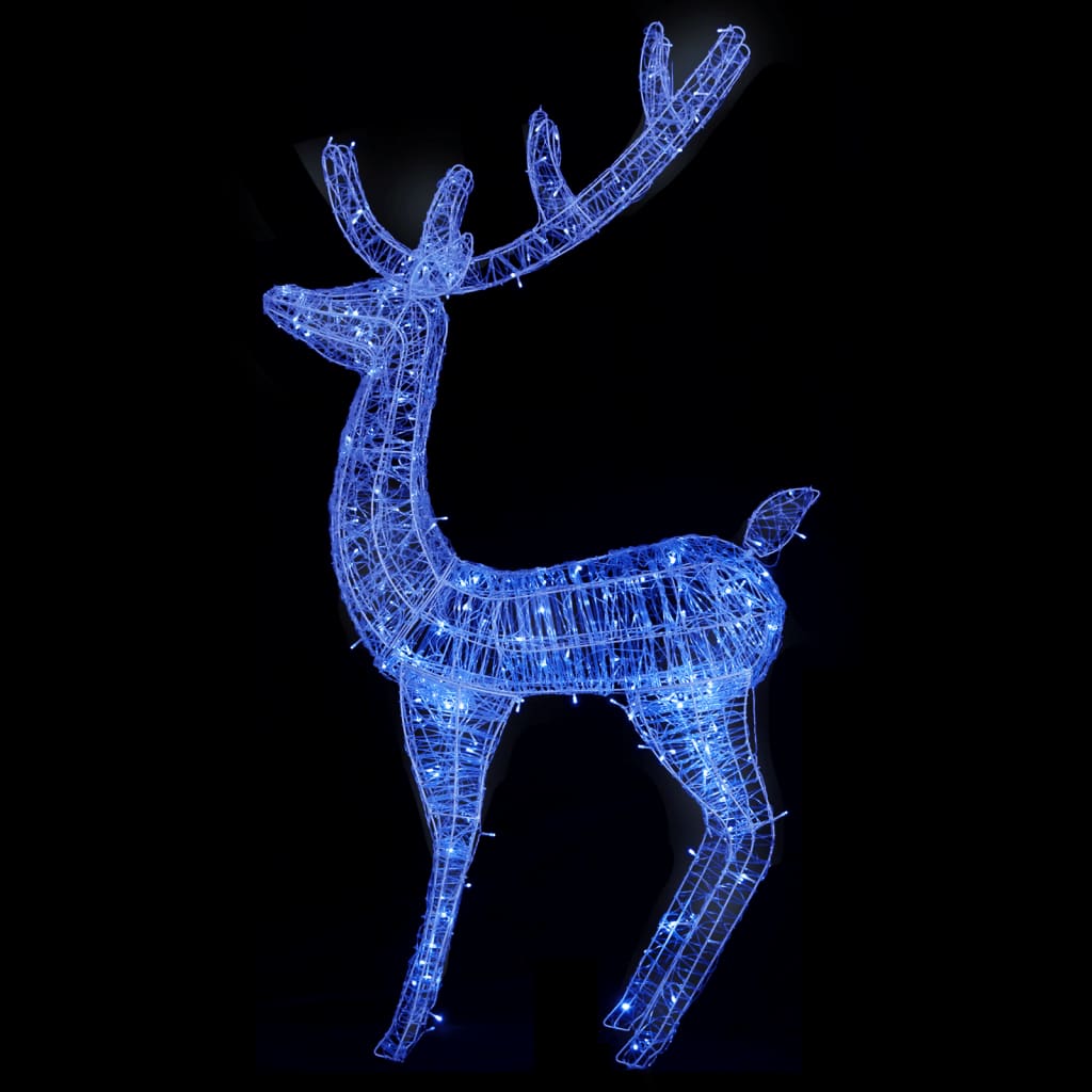 vidaXL Renifery z akrylu XXL, 2 szt., 250 niebieskich LED, 180 cm