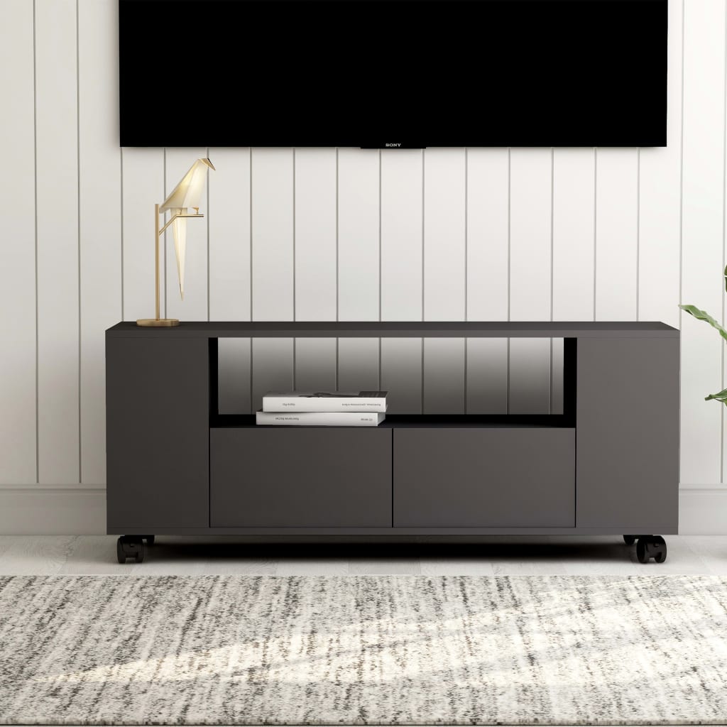 vidaXL Szafka pod TV, szara, 120x35x48 cm, materiał drewnopochodny