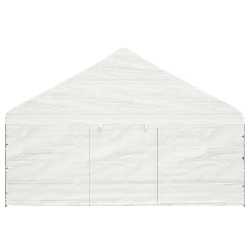 vidaXL Namiot ogrodowy z dachem, biały, 5,88x2,23x3,75 m, polietylen