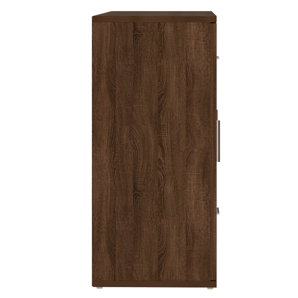 vidaXL Szafka, brązowy dąb, 91x29,5x65 cm, materiał drewnopochodny