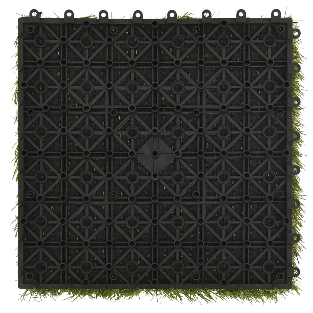 vidaXL Sztuczna trawa w płytkach, 11 szt., zielona, 30x30 cm