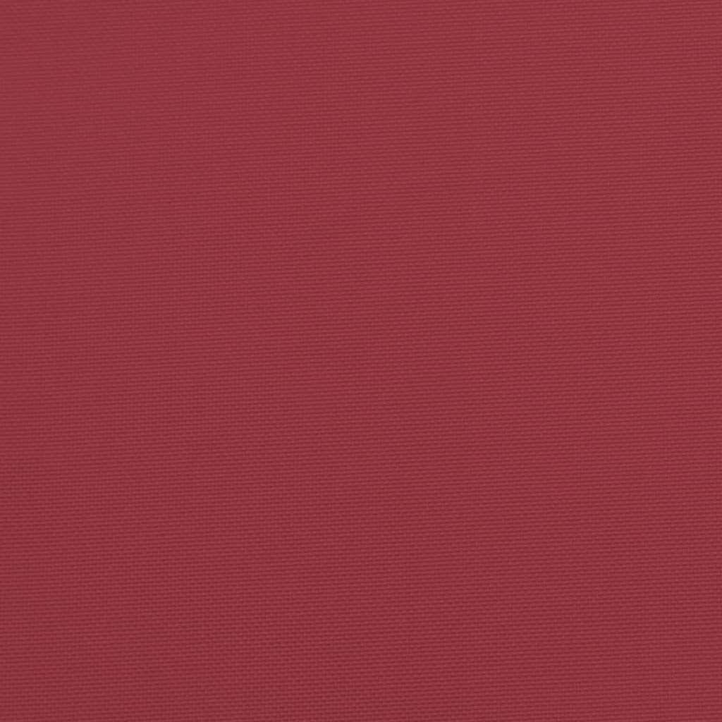 vidaXL Poduszki na krzesła, 6 szt., winna czerwień 50x50x7 cm, tkanina