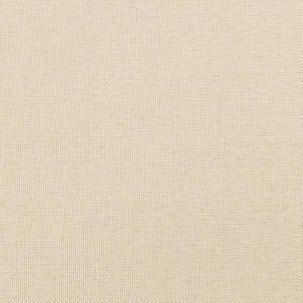 vidaXL Łóżko kontynentalne z materacem, kremowe, 120x190 cm, tkanina