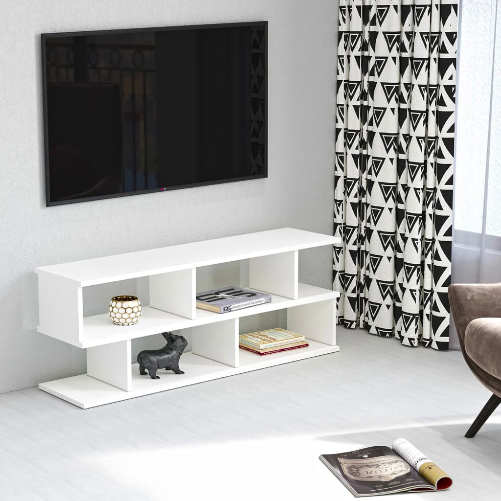 vidaXL Szafka pod telewizor Su, 120 x 29,6 x 45 cm, biała