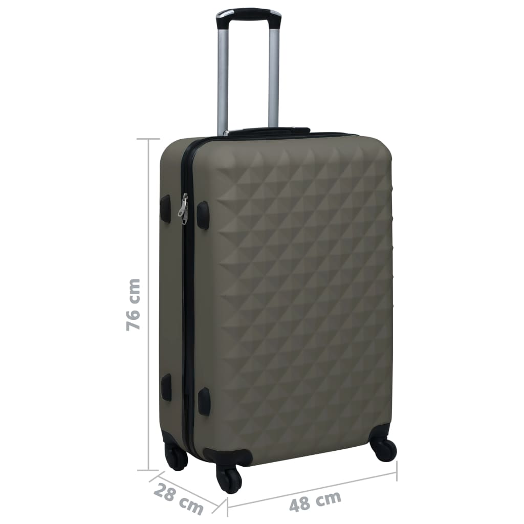 vidaXL Twarda walizka na kółkach, antracytowa, ABS