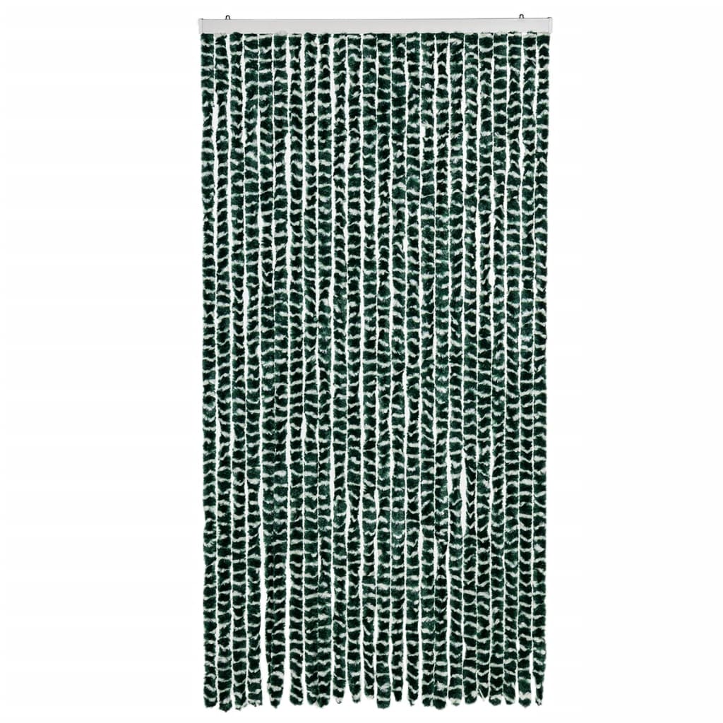 vidaXL Zasłona przeciwko owadom, zielono-biała, 100x200 cm, szenil