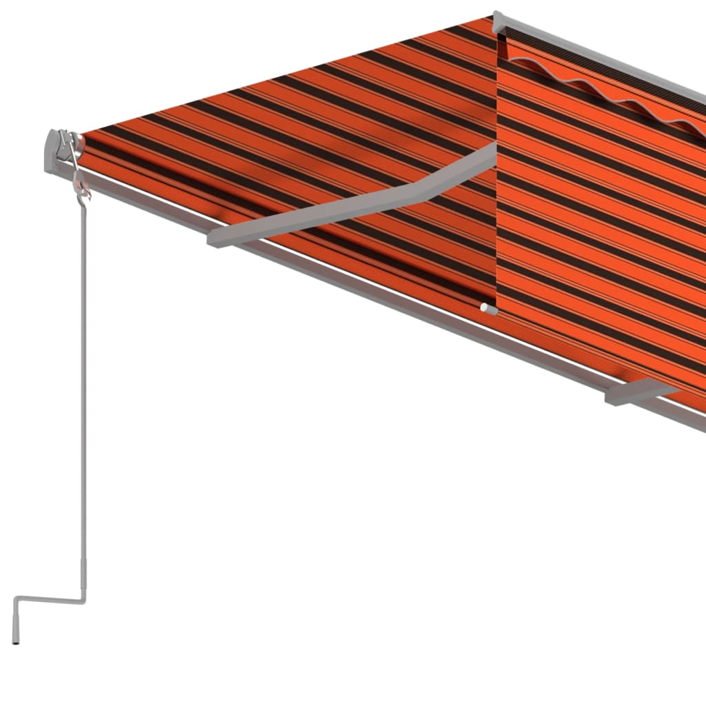 vidaXL Automatyczna markiza z zasłoną, 4x3 m, pomarańczowo-brązowa