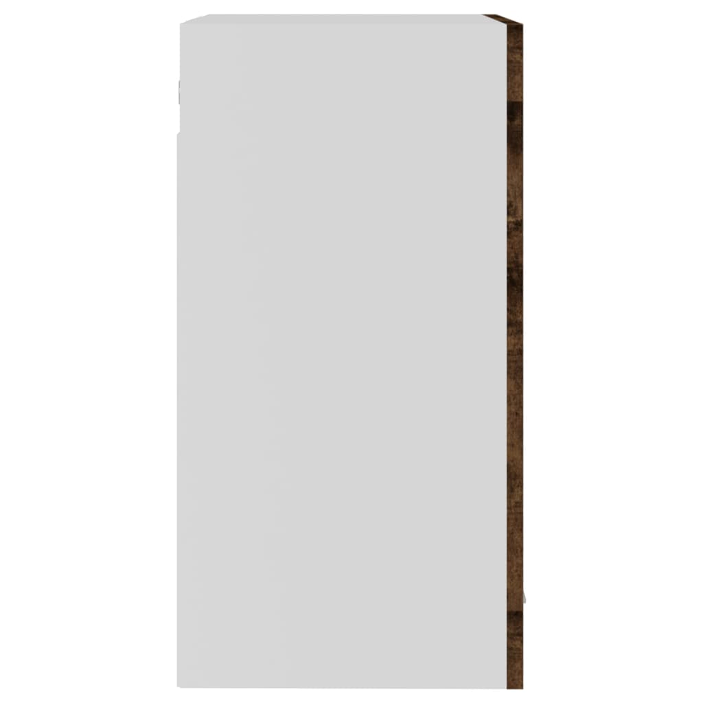vidaXL Przeszklona szafka wisząca, przydymiony dąb, 40x31x60 cm